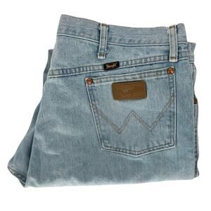 Wrangler Jeans 40X32 (39W Actual) Light Wash Men's 1013MWZGH